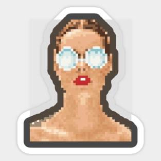 Lady Bust with reflective glasses Sticker